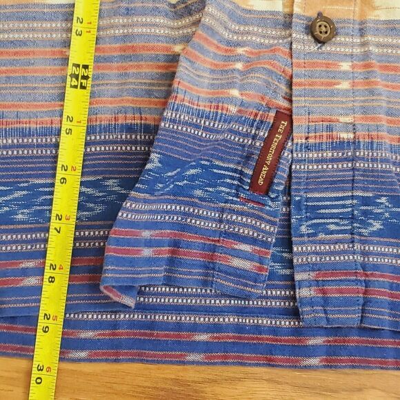 The Territory Ahead Southwestern Shirt Men Large Button-Down Pocket Cotton India - Picture 7 of 8